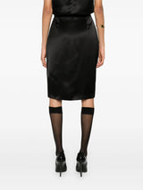 satin pencil midi skirt - LISKAFASHION