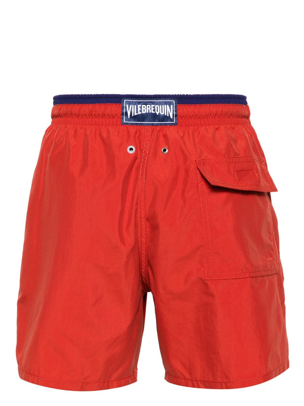 Vilebrequin contrast-trim drawstring swim shorts - LISKAFASHION
