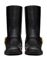 VLogo Moon leather loafers - LISKAFASHION