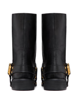 VLogo Moon leather loafers - LISKAFASHION