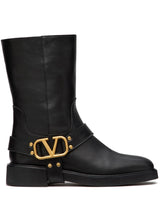VLogo Moon leather loafers - LISKAFASHION