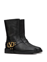 VLogo Moon leather loafers - LISKAFASHION