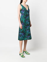 Ärmelloses Midikleid mit Blumenprint