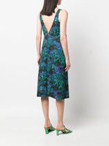 Ärmelloses Midikleid mit Blumenprint