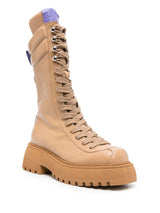 3juin logo-patch leather boots - MYLISKAFASHION