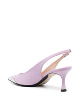 70mm contrast-toe slingback pumps - MYLISKAFASHION