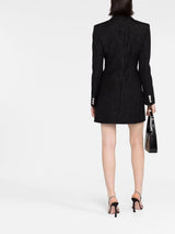 Alessandra Rich double-breasted pinstripe blazer dress - MYLISKAFASHION
