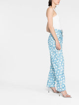 Alessandra Rich heart-print cargo trousers - MYLISKAFASHION