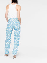 Alessandra Rich heart-print cargo trousers - MYLISKAFASHION