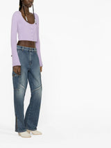 Alessandra Rich rhinestone-embellished jeans - MYLISKAFASHION