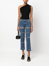 Alexander McQueen distressed cropped jeans - MYLISKAFASHION