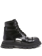 Alexander McQueen Wander cut-out combat boots - MYLISKAFASHION