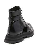 Alexander McQueen Wander cut-out combat boots - MYLISKAFASHION