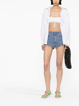 Alexander Wang ruched-waist lonsleeved shirt - MYLISKAFASHION