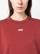 Autry logo-embroidered cotton sweatshirt - MYLISKAFASHION