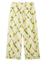 Burberry Dandelion-print silk-satin trousers - LISKAFASHION