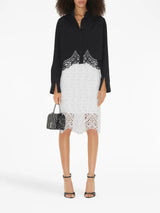 Burberry macramé-lace pencil skirt - MYLISKAFASHION