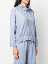 Colombo drawstring-neck long-sleeve sweatshirt - MYLISKAFASHION