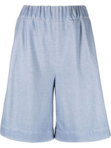 Colombo fine-knit knee-length shorts - MYLISKAFASHION