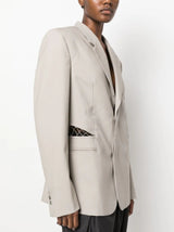 Dion Lee single-breasted wool blazer - LISKAFASHION