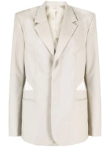 Dion Lee single-breasted wool blazer - LISKAFASHION