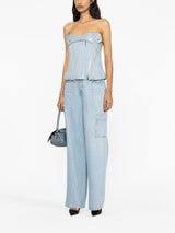 Dion Lee strapless denim top - LISKAFASHION