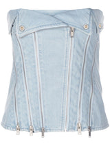 Dion Lee strapless denim top - LISKAFASHION