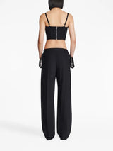 Dion Lee zipped wool straight-leg trousers - LISKAFASHION