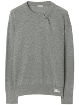 Equestrian Knight-embroidered crew-neck jumper - LISKAFASHION