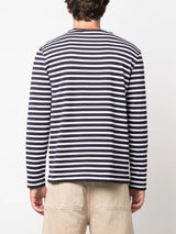 Fox-motif striped cotton T-shirt - LISKAFASHION