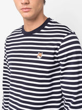 Fox-motif striped cotton T-shirt - LISKAFASHION