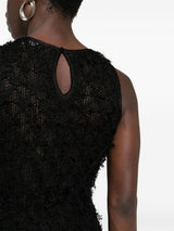 frayed flared dress - LISKAFASHION