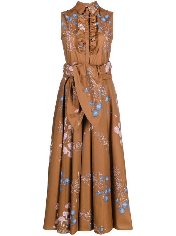 Giambattista Valli floral-print cotton midi dress - MYLISKAFASHION