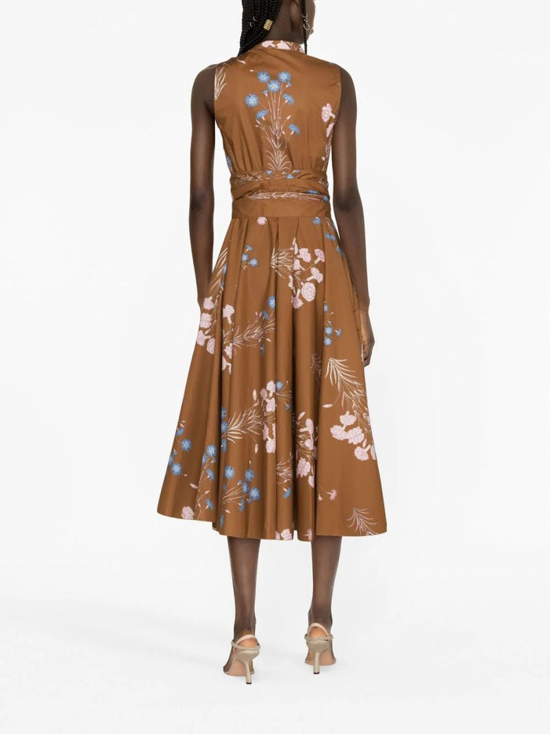Giambattista Valli floral-print cotton midi dress - MYLISKAFASHION