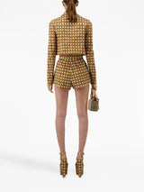 Giambattista Valli Vienna Straw pleated shorts - MYLISKAFASHION