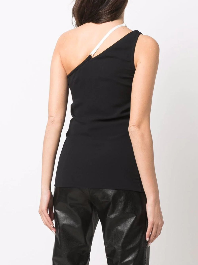 Givenchy contrast asymmetric strap top - MYLISKAFASHION