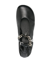 JW Anderson logo-charm leather ballerina shoes - MYLISKAFASHION