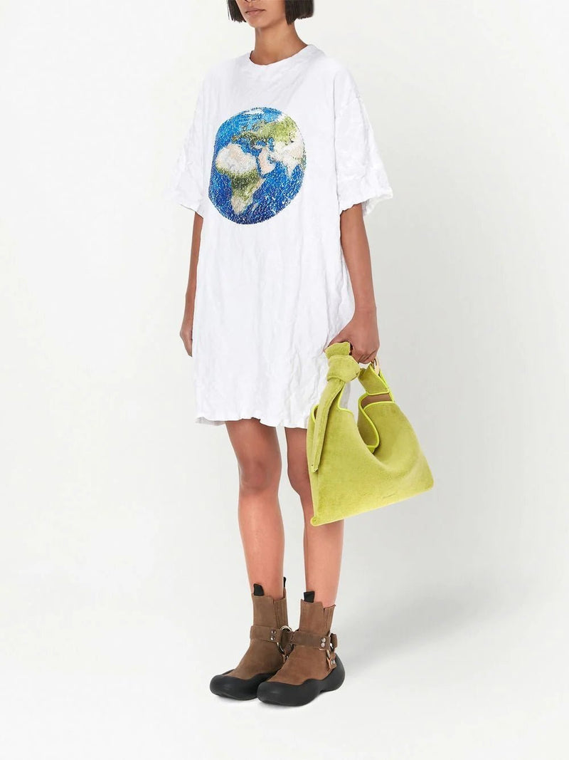 JW Anderson sequin-globe T-shirt dress - MYLISKAFASHION