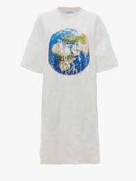 JW Anderson sequin-globe T-shirt dress - MYLISKAFASHION
