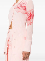 Kenzo rose-print plissé shirt - LISKAFASHION