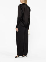 Lanvin draped long-sleeved blouse - MYLISKAFASHION