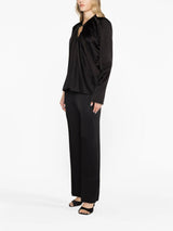 Lanvin draped long-sleeved blouse - MYLISKAFASHION
