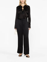 Lanvin draped long-sleeved blouse - MYLISKAFASHION