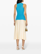 Lanvin keyhole-neck ribbed tank top - LISKAFASHION