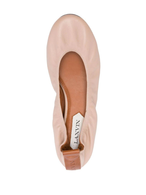 leather ballerina shoes - LISKAFASHION