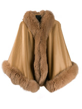 LISKA Cashmere Cape with fox - MYLISKAFASHION