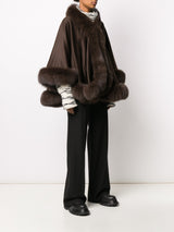 LISKA Cashmere Cape with fox - MYLISKAFASHION