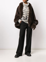 LISKA Cashmere Cape with fox - MYLISKAFASHION
