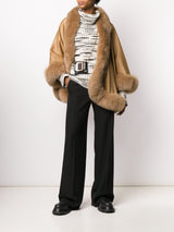 LISKA Cashmere Cape with fox - MYLISKAFASHION