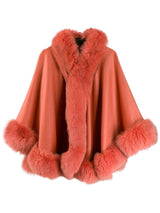 LISKA Cashmere Cape with fox - MYLISKAFASHION